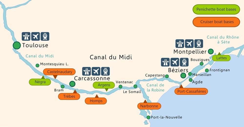 kort over Toulouse båd