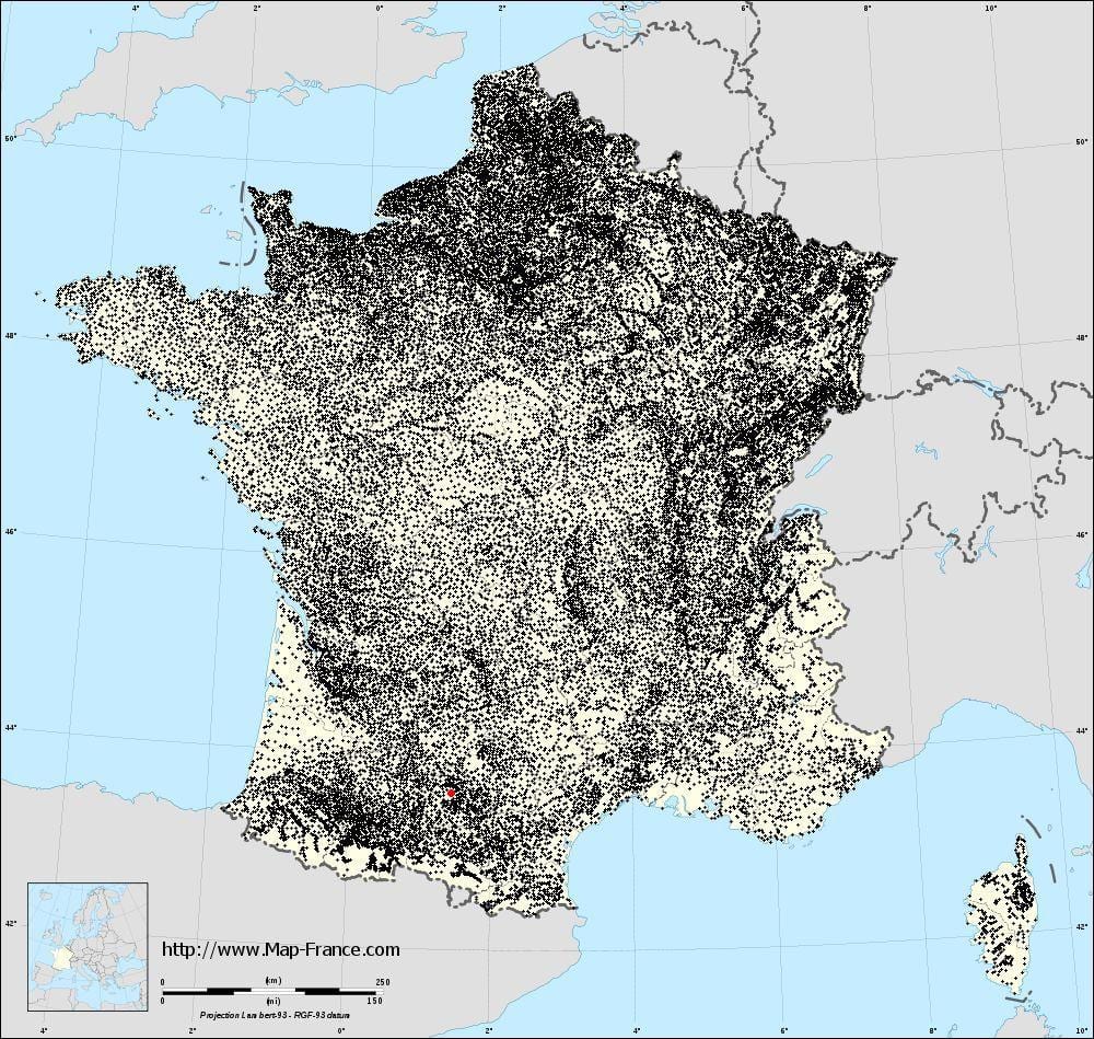 kort Toulouse kommuner